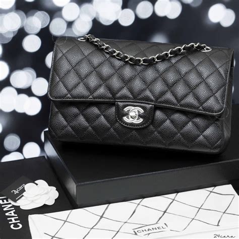 chanel classic caviar silver|Flap Bags .